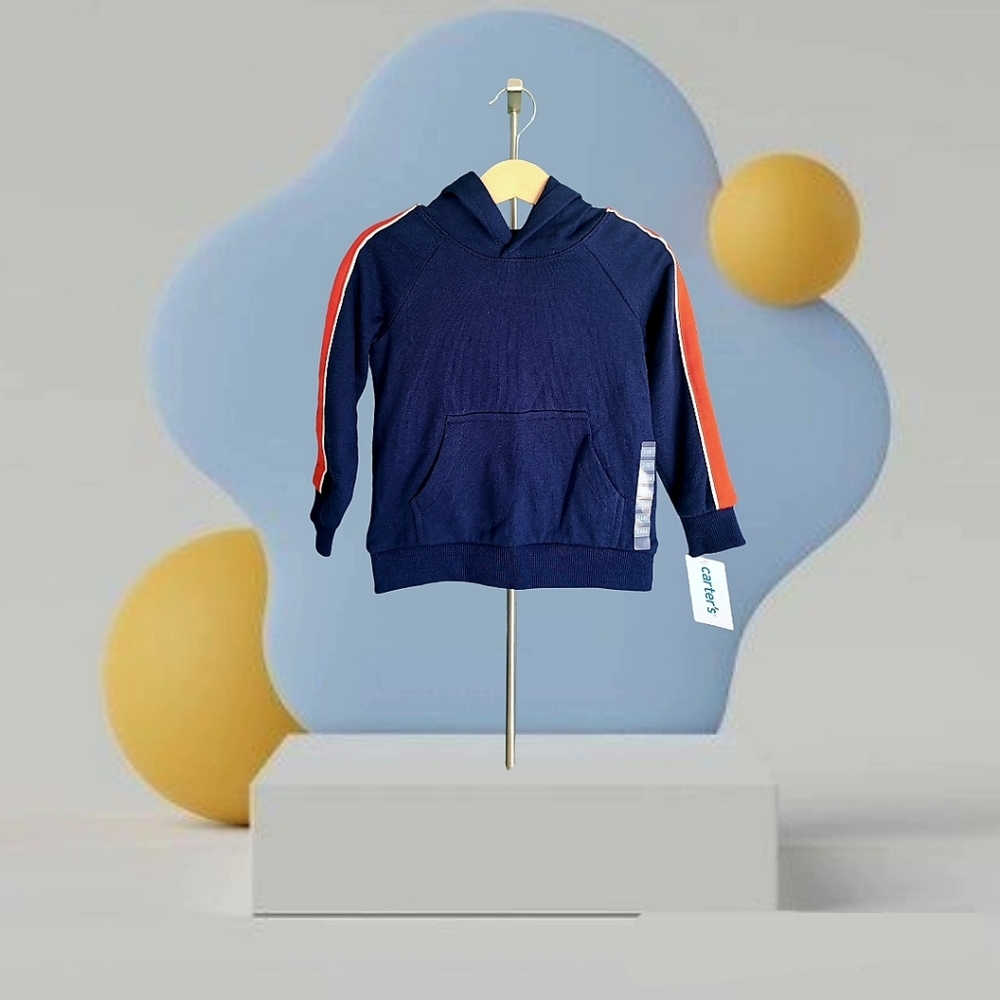 Baby Carter's Navy Pullover French Terry Hoodie